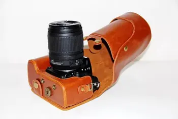 Kožené Pevného fotoaparát prípade taška kryt Grip pre Nikon D7100 D7200