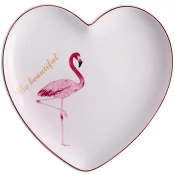 Kreatívne Boutique Srdce Tvar Flamingo Riad Módne Raňajky Doska Keramiky Tanieri Ovocný Šalát Sushi Umývačky Riadu