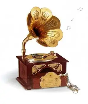 Kreatívne phonograph hudby stolné dekorácie nábytku, Obnovenie dávnych spôsoby, Music box Otvorenie darčeky domáce dekorácie remeslá