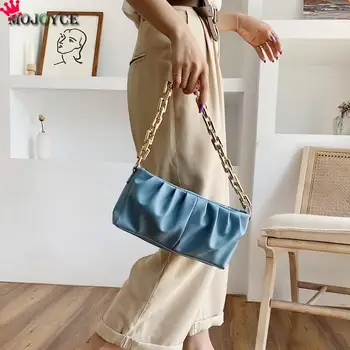 Kreatívne Ženy Skladaný Tote Bag Classic Jemná Textúra Dizajn Pure Color PU Ramenný Prenosné Módne Kabelky Kabelky
