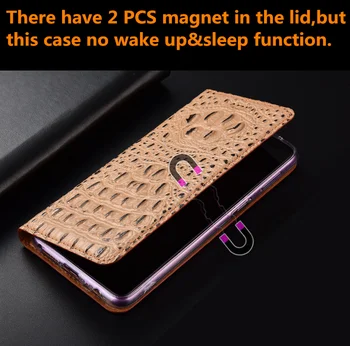 Krokodíl textúra pravej kože magnetické flip cover pre Xiao Redmi Poznámka 7 Pro/Redmi Poznámka 7 telefón prípade slotu karty držiteľ motyky