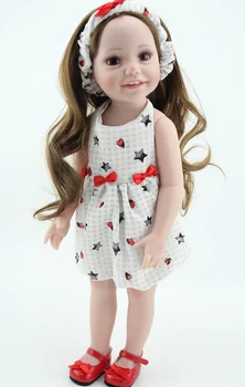 Krásne dievča módne dieťa Americký Bábiky hračky 45 cm full vinyl bebe reborn batoľa, bábiky, hračky pre deti Narodeninám Juguetes
