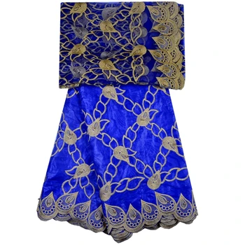 Kráľovská Modrá Čipky Textílie Afriky Bazin Riche Textílie A Šifón Textílie Pre Šaty Afriky Čipky Textílie 2018 Vysoko Kvalitnej Čipky 1302