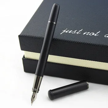 Kvalitné luxusné Plniace Perá Kovové Iraurita Matte Black Office 0,5 mm Nib Pero na Písanie Dodávky Kožené ceruzka taška