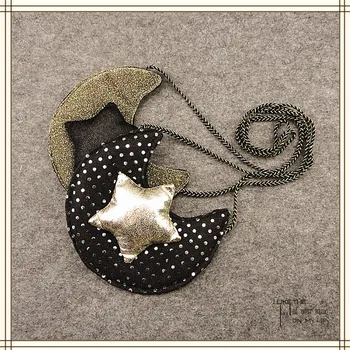 Kórea Roztomilý Krásne Textílie Moon Star Náhrdelník Nezávislá Reťazca Taška Golier Módne Šperky Detí Dievča Príslušenstvo-XXCGNLB004F