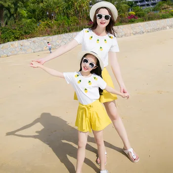 Kórejský pár oblečenie tričká college módny štýl pár milovníkov ženy letné plážové šaty, nohavice zodpovedajúce oblečenie oblečenie nosiť 33