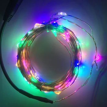 LED Reťazec svetlá 10M 100led Strieborného Drôtu Víla svetlo Vianočné Svadobné Party Dekorácie Napájaný z Batérie, USB led lampa Pásy