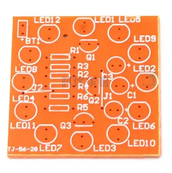 LED cyklus svetlo výroby auta / striedavo blikajúce vody svetla / elektronické výroby / DIY školenia jednoduché (časti)