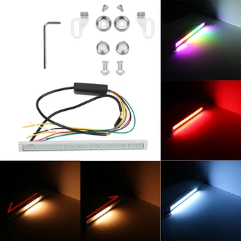 LEEPEE RGB špz Svetlo LED zadné Svetlo Bar smerovku Blikajúce 24 LED DC 12V 24W Auto Šírka Lampa Auto Zadné Brzdové Svietidlo