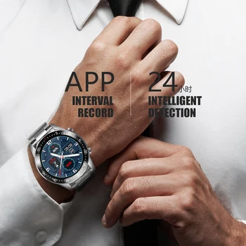 LIGE Nové Smart Pánske hodinky Plný kruh dotykový displej srdcovej frekvencie, Krvného tlaku Spánku športové Fitness hodinky Pre Android IOS +Box