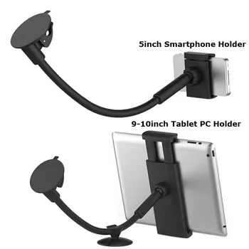 LP-3C Flexibilné Rameno čelného skla prísavný držiak Držiak Univerzálny 3.5-5.5 palcový Smartphone+9-10 palcové Tablet PC/Navigator/iPad Vzduchu
