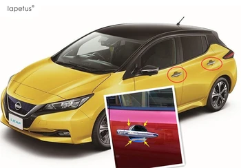 Lapetus Príslušenstvo Pre Nissan Leaf 2018 - 2020 Auto Štýl Chrome Dverí Vytiahnuť Doorknob Rukoväť Miska Rám, Kryt Trim 4 Ks / Set