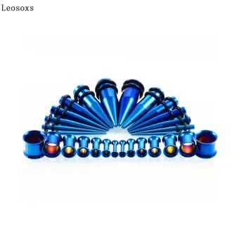 Leosoxs Hot predaj nerezovej ocele ucho expander 12G-10 mm auricle súbor 28