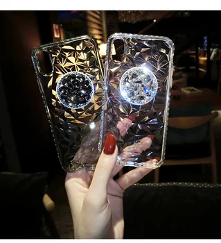 Lesk Diamond Vzor Transparentné Mäkké TPU Telefón puzdro Pre iPhone 11 Pro XS Max XR X 8 7 6 6 Plus Silikónové Módne Prípadoch