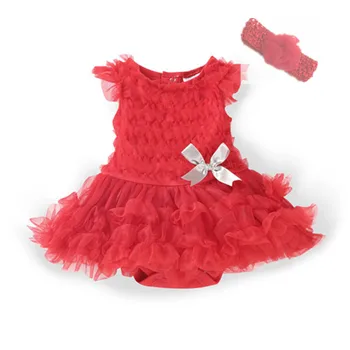 Letné Baby Girl Dress Bavlna Prehrabať bez Rukávov Narodeninovej Party Šaty pre Dievča Oblečenie Set sa Krajky Dieťa Šaty & hlavový most