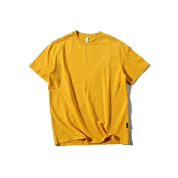 Letné Mužov Bežné Krátke Polovičný Rukáv O Krk Farbou Mäkké Voľné T-shirt Top mužov oblečenie футболка мужская 2020