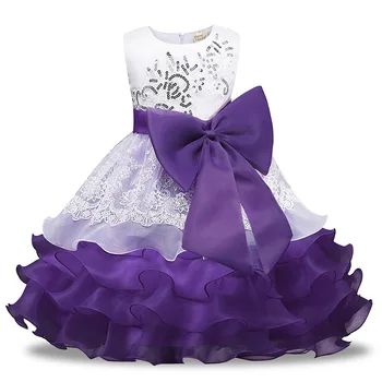 Letné detské Princezná Šaty Dievčatá bez Rukávov Bowknot Formálne Svadobné Šaty Flower Girl Vianočný Večierok Prom Elegantné Oblečenie