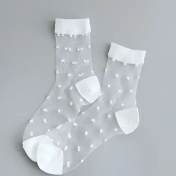 Leto v Pohode Vintage Farebné Priedušná Transparentné Ultra-tenké Ženy Členkové Ponožky Bodky Ponožky Ženy Pôvodné Mäkké, Módne Ponožky