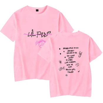 Lil Peep HELLBOY Muži Ženy Roztomilý Kpop T-Shirt Tlač Voľný čas Krátky Rukáv t shirt Bavlny O-krku Pohodlné Chlapec Dievča tričko