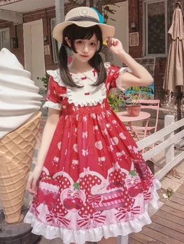 Lolita Stspoločnosťou Yle 2019 Nové Letné Japonské Sladké Vintage Šaty Kawaii Princezná Šaty Cos Tea Party Loli Šaty Strany Vestidos