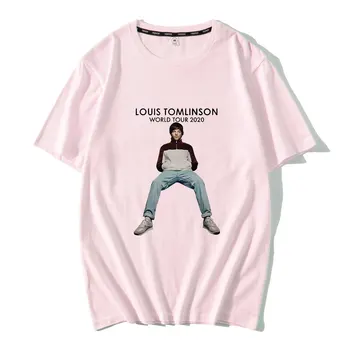 Louis Tomlinson Jednom Smere Tričko Harajuku Bežné Biele Topy T Shirt Mužov Nové Letné Košele Grafické T Košele