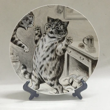 Louis Wain antropomorfné mačky Kaleidoskopu Mačky nástenné závesné dekoratívne dosky keramické umelecké remeslo pozadí dekorácie