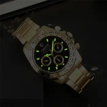 Luxusné Analóg Quartz Hodinky Muži Fashion Šaty Obchodné Muž Luxusné Náramkové hodinky Ciferník z Nerezovej Ocele relogio masculino Darček