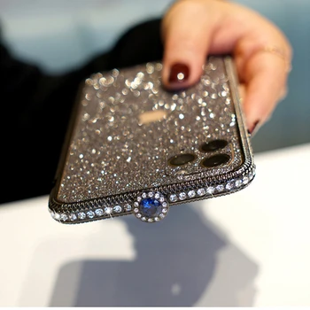 Luxusné Bling Diamond Nárazníka puzdro Pre iPhone 11 Pro Max XS XR X Kryt Lesk Crystal Drahokamu SE 2020 8 7 6 6 Plus Prípade Funda