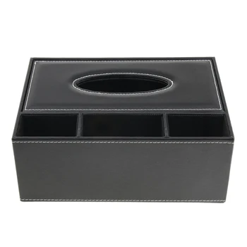 Luxusné PU Kožené Obdĺžnikový Tkaniva Box Držiak Krytu Prípade Zásobník Čerpanie pre Domáce