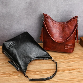 Luxusné kabelky ženy tašky dizajnér strapec ženy ramenní taška vintage PU kožené žena taška dámske kabelky sac hlavný femme