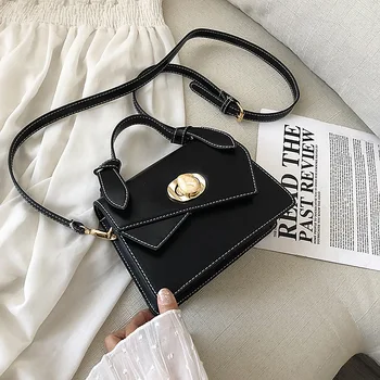 Luxusné kabelky ženy tašky značkové kabelky lete čerstvé 2019 nových zahraničných plyn zámok jednoduché módy slung malé námestie taška zadarmo