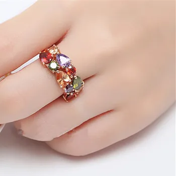 Lámanie prsteň zlatý prsteň nové kórejská verzia zirkón krúžok šperky ženské šperky CRD175