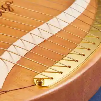 Lýra Klavír 19 Reťazcov, Drevené Mahagón Lýra Harfa Hudobných s Ladením a Nástroj Reťazce 16-String Kľúča Náhradné D9Q7