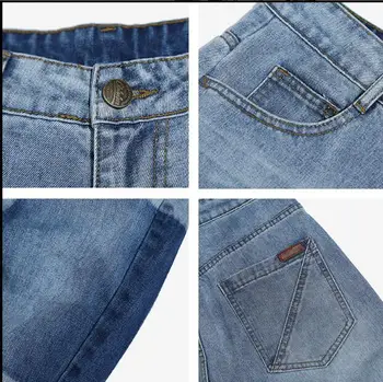 M-2XL! Vysoká kvalita nadrozmerné nohavice pre mužov 2018 Nové pánske jarné nosiť džínsy s vodou na umývanie a zhodu farieb