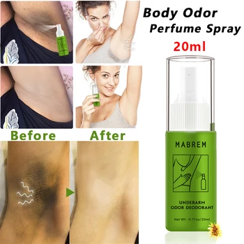 MABREM telesný Pach Potu Deodor Parfum Spray Pre mužov a Ženy, Odstraňuje Podpazuší Zápach a Spotený Trvajúce Arómy Skin Care Spray 20ml