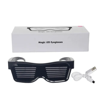 Magic Bluetooth Led Party Okuliare APP Riadenie Štít Svetelné Okuliare, USB Nabíjanie DIY App Control Multi-lingual Rýchly Flash Led