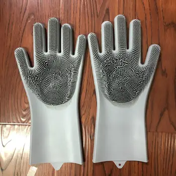 Magic rukavice silikónový štetec rukavice kúpeľňa kuchyňa čistenie rukavice umývanie auta mäkké rukavice