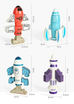 Magnet Robot, Raketa Magnetické Stavebné Bloky Nastaviť Hračky Pre Chlapcov Stohovanie Roboty Logická Hračka