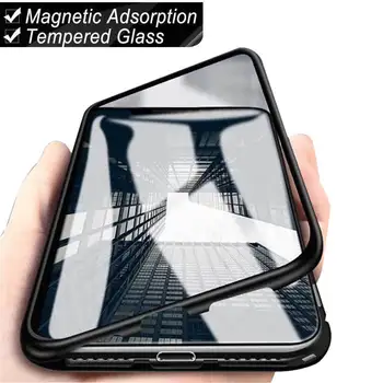 Magnetoterapia, Magnetické Adsorpcie puzdro pre iphone XR 12 mini 11 Pro MAX X XS Kovový Nárazník Magnet Sklenený Kryt pre iphone 7 8 plus 6 6