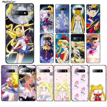MaiYaCa Sailor Moon Anime Coque Shell Telefón puzdro pre Samsung S9 plus S5 S6 okraji plus S7 okraji S8 plus S10 E S10 plus