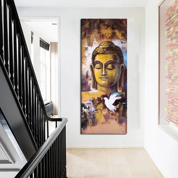 Maliarske plátno Abstraktné Buddha Obrázok Veľká Veľkosť Wall Art Plagáty a Potlačou obrazov na Stenu Pre obývacia Izba Cuadros Domova