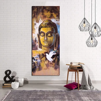 Maliarske plátno Abstraktné Buddha Obrázok Veľká Veľkosť Wall Art Plagáty a Potlačou obrazov na Stenu Pre obývacia Izba Cuadros Domova