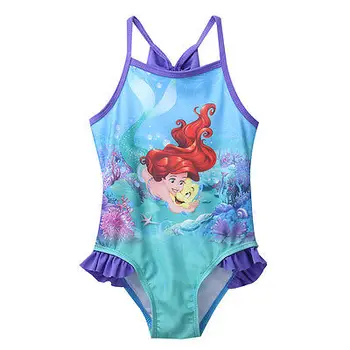 Maloobchod 2020 Dievčatá Plavky Morská víla Princezná jednodielnych Plaviek Deti Rozstrapatené Plávanie Oblek Pre Dievča Deti plavky