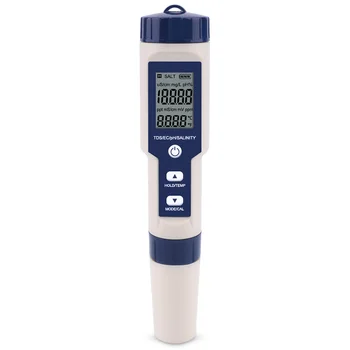 Maloobchodné 5 v 1 TDS/ES/PH/Salinita/Teplota meradla, Digitálna Kvalita Vody Monitor Tester pre Bazény, Pitnej Vody, Akvária