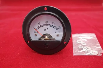 Malé DC 0-200mA Kolo Analógový Ammeter Panel AMP Aktuálne Meter DH52 Výrez Dia. 53 mm