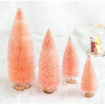 Malé Hrnuli Umelý Vianočný Stromček, Sneh Svete Dekor Roztomilý Jedinečná Mini Froste 19QB