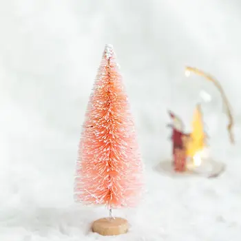 Malé Hrnuli Umelý Vianočný Stromček, Sneh Svete Dekor Roztomilý Jedinečná Mini Froste 19QB
