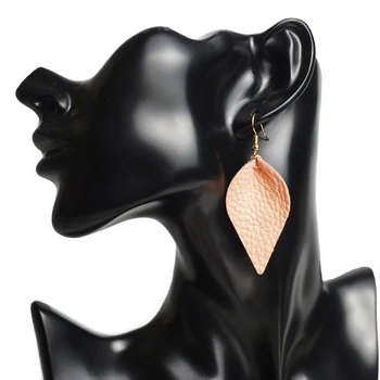 M&G Malým Listovým Ružová Originálne Kožené Šperky pre Ženy Jednoduché Vyhlásenie Visieť Náušnice, Kožené Šperky, Módne Doplnky 2019