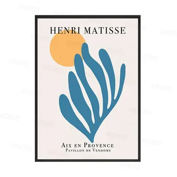 Matisse Kvet Plagát Abstraktné Tropických Rastlín Plátno na Maľovanie Minimalistický Wall Art Print Moderný Obraz pre Obývacia Izba Domov Deco