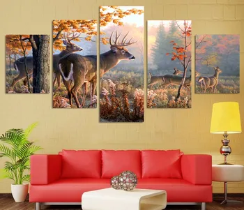 Maľovanie jeleň prírodné jungle book trávy HD Vytlačené Maľovanie na Plátno Tlačiť izba dekor tlače, plagát, obraz na plátne doprava Zadarmo